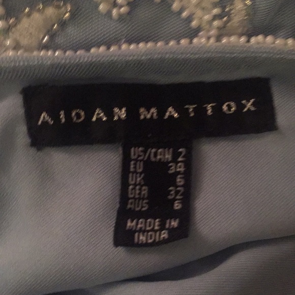 Light blue beaded full-length dress - Picture 7 of 7